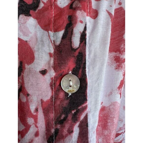 Habitat Clothes to Live In Size Small Button Front Asymmetrical Tunic Top Artsy - Picture 6 of 7